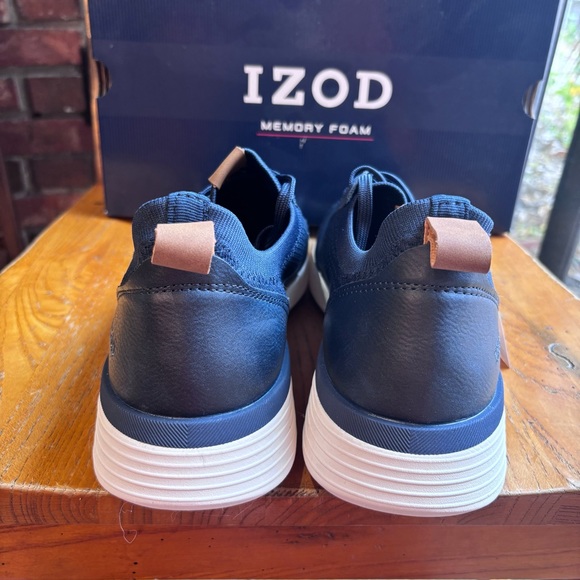 IZOD mens Bannister memory foam lace up sneaker shoes navy 12 - Picture 5 of 8